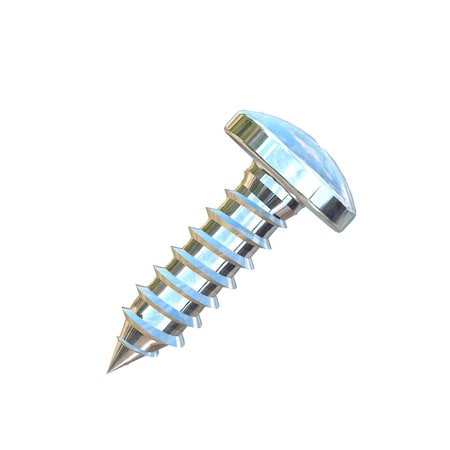 Allied Titanium Sheet Metal Screw, #10 x 5/8 in, Plain Titanium Pan Head Phillips Drive 0106542